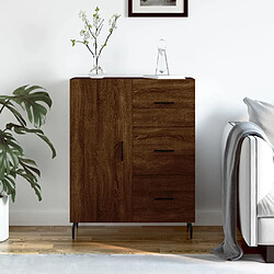 Maison Chic Buffet,Meuble de Rangement,commode pour salon,Cuisine chêne marron 69,5x34x90 cm bois d'ingénierie -MN90829