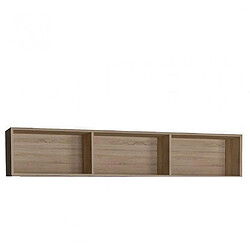 Inside 75 Surmeuble 3 niches de rangements pour lit escamotable horizontal 160 x 200 cm Hauteur 36 cm finition chêne naturel