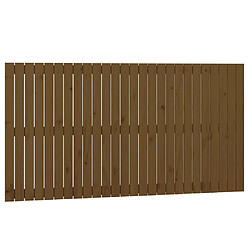 vidaXL Tête de lit murale Marron miel 166x3x90 cm Bois massif de pin