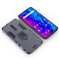 Wewoo Coque Souple Housse de protection antichoc PC + TPU pour OnePlus 7 Pro avec support d'anneau magnétique bleu