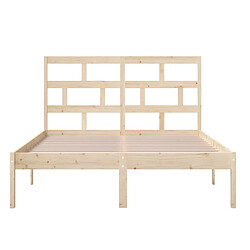 Avis vidaXL Cadre de lit sans matelas bois massif 120x200 cm