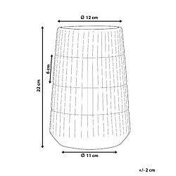 Avis Beliani Vase décoratif QANAWAT Céramique 22 cm Doré