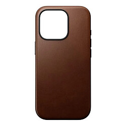 Nomad Coque pour iPhone 16 Pro Compatible MagSafe Antichocs en Cuir Marron