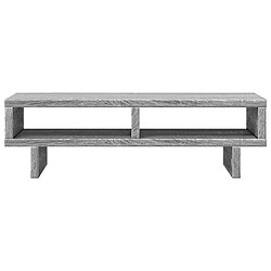 Avis vidaXL Support de moniteur sonoma gris 50x27x15 cm bois d'ingénierie