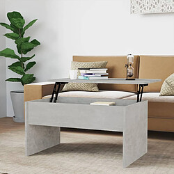 Maison Chic Tabls basse,Table Console pour salon Gris béton 80x50,5x41,5 cm Bois d'ingénierie -MN74707