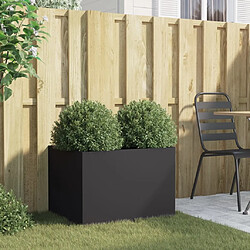 Avis Maison Chic Jardinière,Bac à fleurs - pot de fleur noir 62x47x46 cm acier laminé à froid -GKD38554