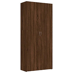 vidaXL Armoire à chaussures Chêne marron 80x35,5x180cm Bois ingénierie