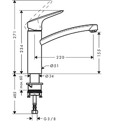 HANSGROHE - Mitigeur cuisine Logis M31 160