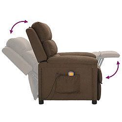 Acheter vidaXL Fauteuil de massage Marron Tissu