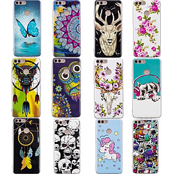 Wewoo Coque pour Huawei Enjoy 7S / P Smart Noctilucent Fleur Cerf Motif TPU Étui Souple pas cher