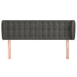 Avis Maison Chic Tête de lit scandinave avec oreilles,meuble de chambre Gris foncé 147x23x78/88 cm Velours -MN70484