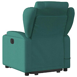 Acheter vidaXL Fauteuil inclinable de massage électrique Vert foncé Tissu