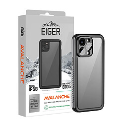 Eiger Coque pour iPhone 15 Pro Protection Complète à 360° Étanche IP68 Renforcée Noir