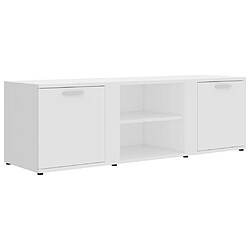 vidaXL Meuble TV Blanc 120x34x37 cm Bois d'ingénierie