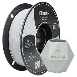 None Filament PLA mat ERYONE pour imprimante 3D 1,75 mm Tolérance 0,03 mm 1 kg (2,2 lbs)/bobine - Gris