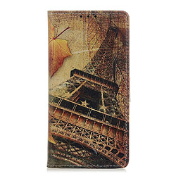 Etui en PU impression de motifs avec support tour Eiffel pour votre Xiaomi Redmi Note 9/Redmi 10X 4G