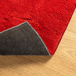 Acheter vidaXL Tapis HUARTE à poils courts doux et lavable rouge 80x150 cm