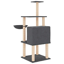 Acheter vidaXL Arbre à chat avec griffoirs en sisal gris foncé 132 cm