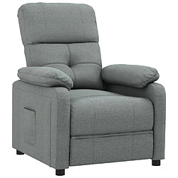 vidaXL Fauteuil inclinable Gris foncé Tissu