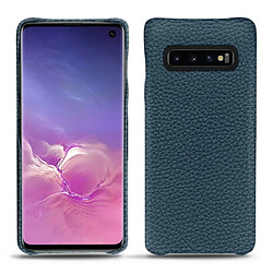 Coque cuir Samsung Galaxy S10 - Coque arrière - Indigo ( Pantone #1f4565 ) - NOREVE