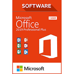 Microsoft OFFICE 2019 PRO PLUS Version Numérique (Sans support Physique) = Clé 1PC + Notice Envoi par Mail