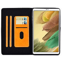 Etui en PU anti-chute avec support et porte-cartes pour votre Samsung Galaxy Tab A7 Lite 8.7-pouces T220/T225 - kaki