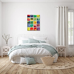 EPIKASA Impression sur Toile Couleur Abstract, Multicouleur, Polyester, 60x3x60 cm