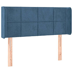 Avis Maison Chic Tête de lit moderne à LED lumineuse pour chambre - Décoration de lit Bleu foncé 83x16x78/88 cm Velours -MN47899