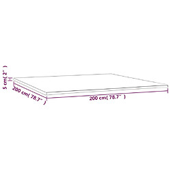 vidaXL Sur-matelas 200x200x5 cm pas cher