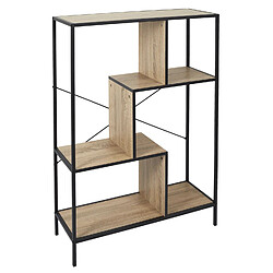 The Home Deco Factory Etagère Edison - H. 113 cm - Noir et Bois