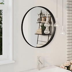 Maison Chic Miroir mural | Miroir Décoration pour Maison Salle de Bain Noir 60 cm -GKD17790