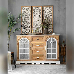 Buffet Alexandra House Living Fer Bois d'épicéa Bois MDF 35 x 93 x 140 cm