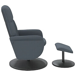 Avis vidaXL Fauteuil inclinable avec repose-pied gris foncé velours