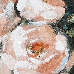 Totalcadeau Tableau peinture à l’huile Roses Bois de pin (80 X 4 x 100 cm) - Tableau deco maison et bureau pas cher