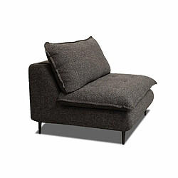 Avis Inside 75 Fauteuil lit convertible express LISBONNE 70cm sommier à lattes matelas 13cm tissu tweed anthracite chiné