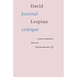 Journal critique : poésie contemporaine, 2001-2018 - Occasion