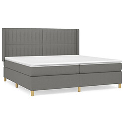 Maison Chic Lit Adulte - Lit simple Lit à sommier tapissier avec matelas moelleux - Meuble de Chambre - Gris foncé 200x200cm Tissu -MN23379