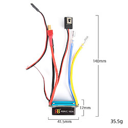 160A Brushless ESC Contrôleur de Vitesse Électrique avec 5V 1A BEC pour 1/8 1/10 RC Voiture Piste pas cher