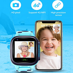 Universal 4g Smartwatch IP67 Etanche Smartwatch pour enfants SOS GPS WIFI Tracker Caméra Vidéo Appel Smartwatch pour enfants Montre (Bleu)