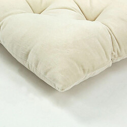 Thedecofactory ARTHUR - Coussin en velours de coton écru 40x40