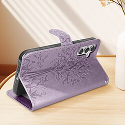 Acheter Avizar Étui Arbre et Cerf pour Samsung Galaxy A54 5G Portefeuille Tree Cover Violet