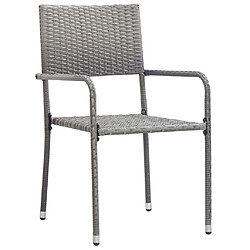 Acheter Maison Chic Jeu à dîner de jardin 5 pcs,Mobilier de salle à manger d'extérieur,Meuble à dîner Résine tressée Anthracite et gris -GKD731034