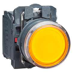 Schneider Electric bouton poussoir lumineux - affleurant - 1no + 1nf - orange - 24v - schneider xb5aw35b5