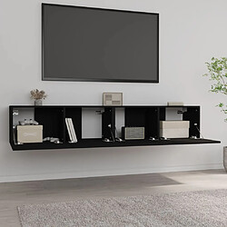 Avis Maison Chic Meubles TV 2 pcs pour salon Noir 80x30x30 cm Bois d'ingénierie -MN22197