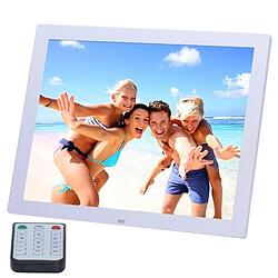 Wewoo Cadre photo numérique blanc 14 pouces HD LED avec support et télécommande, Allwinner, réveil / MP3 / MP4 / lecteur vidéo