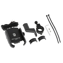 Avis Support De Téléphone De Guidon De Moto Stable + Chargeur Rapide Intelligent QC3.0 Noir