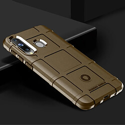 Wewoo Coque Housse en silicone à couverture totale pour antichoc pour Galaxy A8s (Marron)