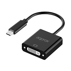 Approx Environ adaptateur USB-C mâle vers DVI femelle - Résolution jusqu'à 1080P/60Hz - Câble de 13 cm