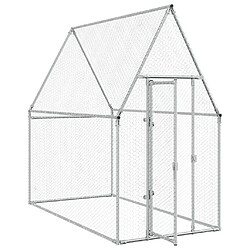 Avis vidaXL Cage pour poules argenté 200x100x190 cm acier galvanisé