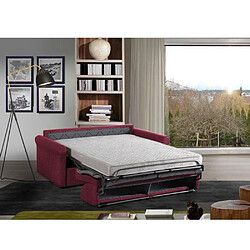 Inside 75 Canapé lit 3 places ROMANTICO convertible EXPRESS sommier lattes 140 cm polyuréthane rouge matelas 16 cm